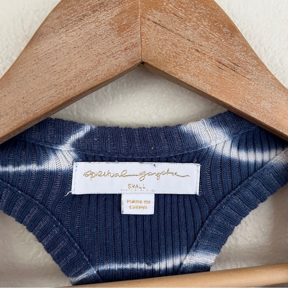 SPIRITUAL GANGSTER Jasper Tie Dye Rib Racerback Jumpsuit in Navy Shibori - Picture 3 of 5